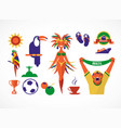 brazil icons vector image