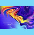 modern colorful flow poster wave liquid shape vector image vector image