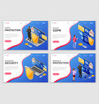 personal data security landing page template vector image