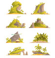 tropical island set vector image vector image