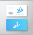 abstract flying bird and flower logo vector image vector image