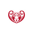 cashmere goat head retro vector image vector image