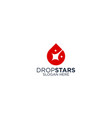 drop star logo design template vector image