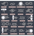 set of nautical rope knots vector image vector image