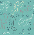 seamless background pattern leaves blue print vector image vector image