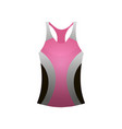 sport woman tshirt vest pink grey color vector image