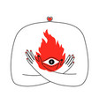 about keeping inner flame taking care vector image