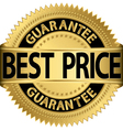 best price guarantee golden label vector image vector image