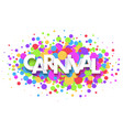 carnival greeting card design with paper cut vector image vector image