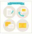 flat contact me website icons set vector image