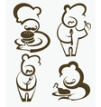chief and food symbols vector image