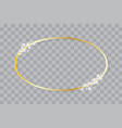 oval gold frame circular light border vector image vector image