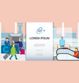 air travel colorful template vector image vector image
