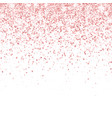 rose gold falling glitter particles on white vector image vector image