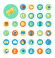 social media icons set vector image