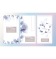 abstract watercolor butterfly template design set vector image