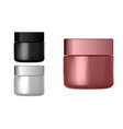 cosmetic jar realistic cream bottle set vector image