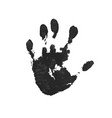 hand print isolated on white background black vector image