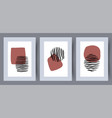 printable wall art poster set vector image