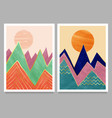 set mid century modern minimalist abstract vector image