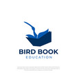 creative flying book icon logo design template vector image vector image