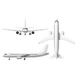 plane airplane realistic aircraft aeroplane model vector image vector image