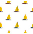 boat with yellow sail pattern seamless vector image