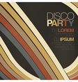 disco party retro styled flyer vector image vector image