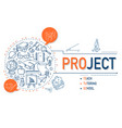 project icons collection for education vector image
