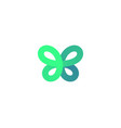 abstract gradient butterfly logotype vector image vector image