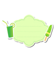 cute sticker label frame for text kids tag vector image vector image