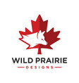 fox animal logo design and symbol canada vector image vector image