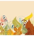 leaf background in autumn colors vector image vector image
