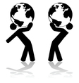 carrying the planet vector image vector image