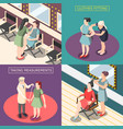 fashion industry isometric design concept vector image vector image