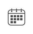 calendar glyph icon or schedule concept vector image vector image
