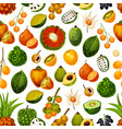 exotic fruits tropical seamless pattern vector image vector image