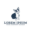 however its logo pet dog design concept vector image vector image