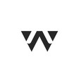 letter w logo alphabet icon set vector image