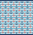 nautical striped pattern with anchors vector image vector image