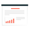 presentation board with charts text vector image