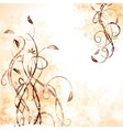 grunge floral background vector image vector image