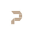 letter p made of three stripes vector image