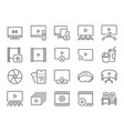 movie icon set vector image vector image