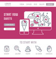 website banner and landing page sweets vector image