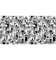 cat paw seamless pattern breed isolated vector image
