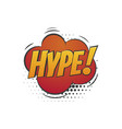 hype badge with isolated abstract cloud icon vector image vector image