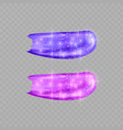 liquid purple and blue smeared on transparent vector image