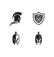 spartan helmet logo template vector image