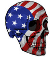 america flag painted on a skull vector image vector image